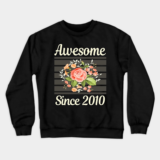 Pink Roses 2010 Crewneck Sweatshirt by relativeshrimp